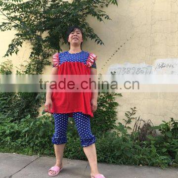 Mom And Me Outfits Mother And Daughter Matching Clothing Sets 4th Of July Boutique Clothes Sets USA Holidays Tops And Leggings photo-3