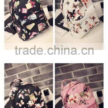 2016 New Leather School Bag Backpack photo-3