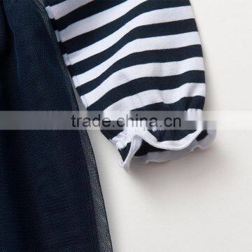 Long Sleeve Stripe Tulle Girls Skirt Wholesale Baby Dress photo-5
