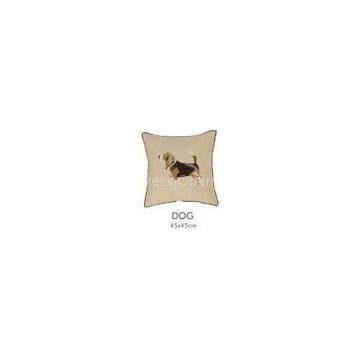 Comfortable Custom Decorative Pillow Cover Chair Sofa With Dog Embroidery