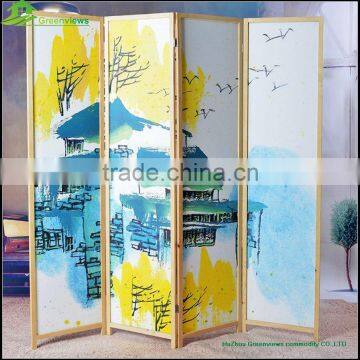 Living room partition, lows room partition,changing room partition panels printing canvas folding screen GVSD006