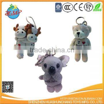 hot sell small animal plush toy keychains