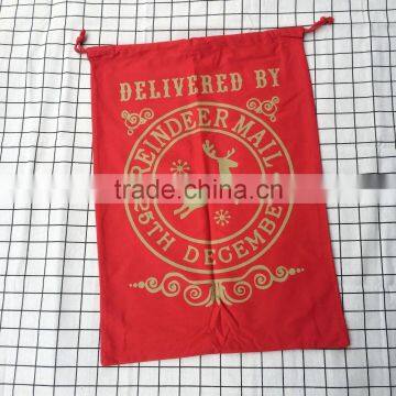 Wholesale xmas kids canvas bags custom childrens reindeer santan sacks