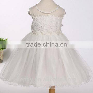 2017 Sleeveless net yarn princess dress lace children's dress flower dress wedding dress