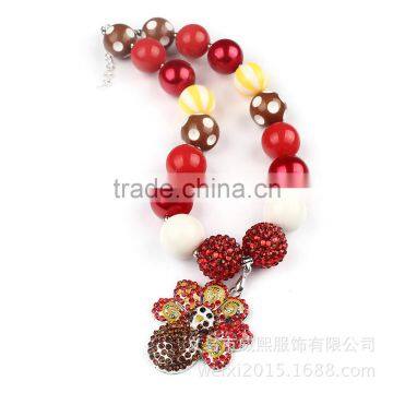 Thanksgiving turkey necklace kids bubblegum chunky bubble necklace M5060605