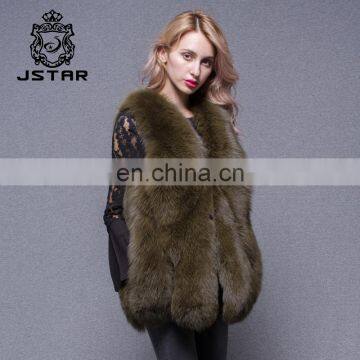 ladies imitation fur vest short fox waistcoat