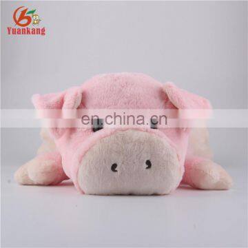 ISO9001 baby toy plush pink stuffed floppy pig