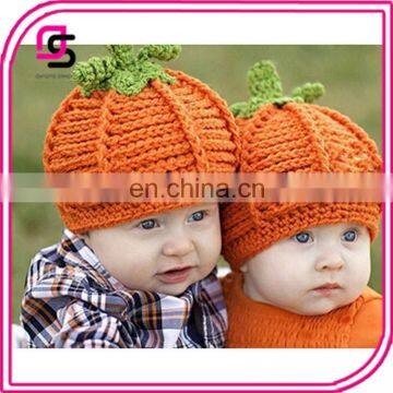 Pumpkin handmade hat for children hot sale cute baby caps