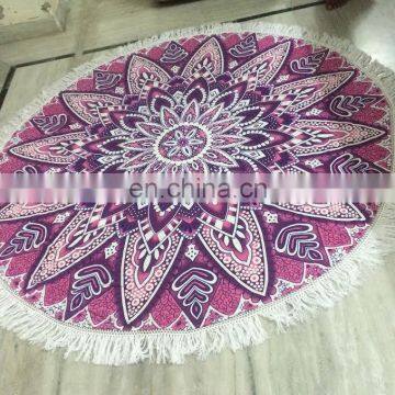 72" Indian Hippie Star Ombre Mandala Round Roundie Tapestries Hippy Boho Gypsy Cotton Round Beach Throw Yoga Mat Wholesale