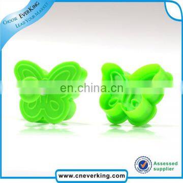 new design plastic green color butterfly cookie cutter