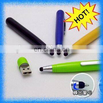 promotion stylus ballpoint ball pen with usb flash drive