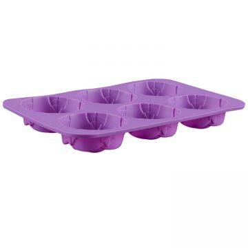 Free Sample Food Grade Heat resistant Nontoxic Silicone Cake Mould Baking Mousse Pudding Mould Tool Rose Shape 6 holes