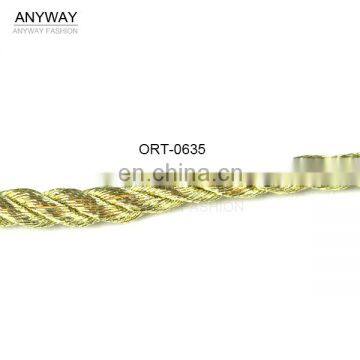 Decorative gold rayon twisted cord