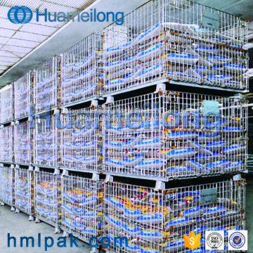 Stacking Folding Warehouse Heavy Duty Wire Mesh Container for Cargo Storage photo-4
