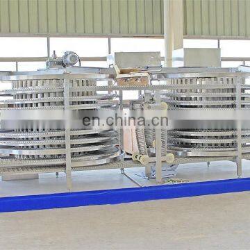 Frozen iqf freezer fish fillet quick freezing processing plant spiral freezer