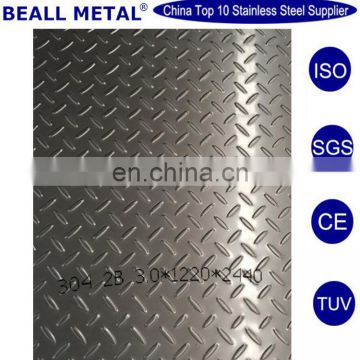 astm304h embossed stainless steel sheet tear diamond grinding plate floor sheet