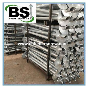 Foundation construction support helical screw steel pipe