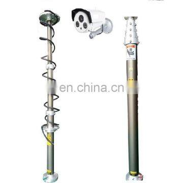 6m High Video Surveillance Pneumatic Mast for Mobile Applications