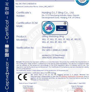 webbing sling  CE certifiate