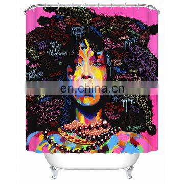 Hot Sale Custom Printing 3D Stly Design 100% Polyester Bath Liner,Shower Curtain Cheap Price