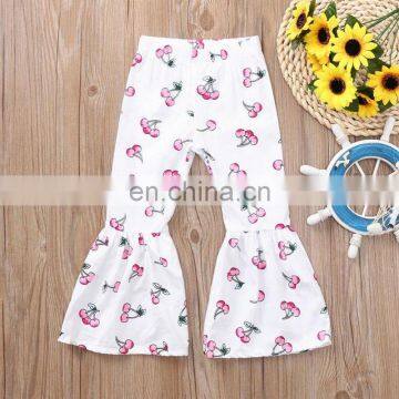 2019 Newest Arrival Kids Sunflower Printing Bell Bottom Pants Baby Floral Trousers Wholesale photo-3