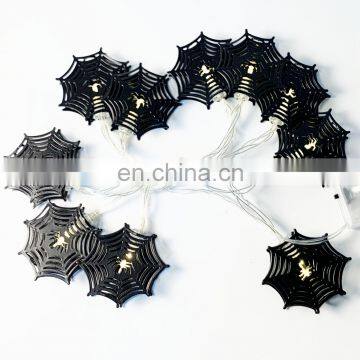 Halloween Lights hot selling high quality indoor led string printing scary spider web light for holiday pendant decoration