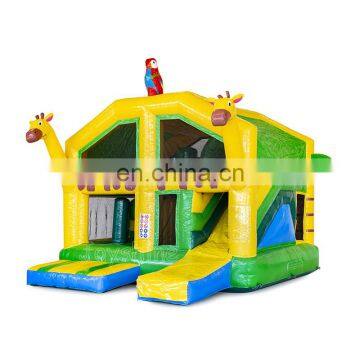 Blow Up Giraffe Bounce House Combo Kids Bouncy Castle Jumping Houses With Slide