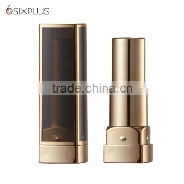 Luxury matte fashion designs empty lipstick tube black empty lipstick tube gold empty lipstick tube