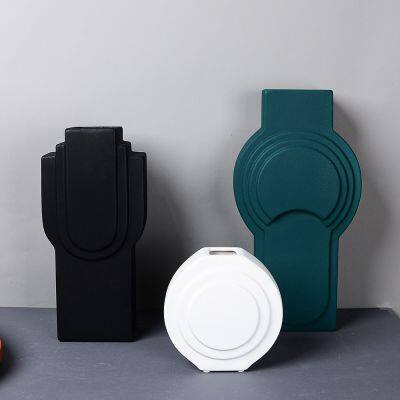Degradable Non-Deformable Nordic Luxurious Style Ceramic Vase, Model Room Soft Decoration photo-3