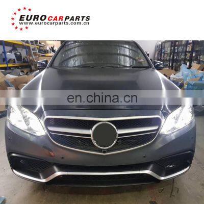 E CLASS W212 e63 body kit for E260 E200 E300L up to E63 2014 year with hood scoop front grille bumpers muffler tips