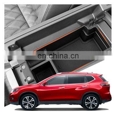 Interior Accessories Parts Silicone Armrest Rest Storage Box Center Control Console Organizer Tray For Nissan Rogue X-Trail