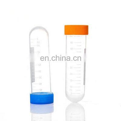 Blue Round Bottomed Sterile 50ml Graduated Centrifuge Tube for laboratory