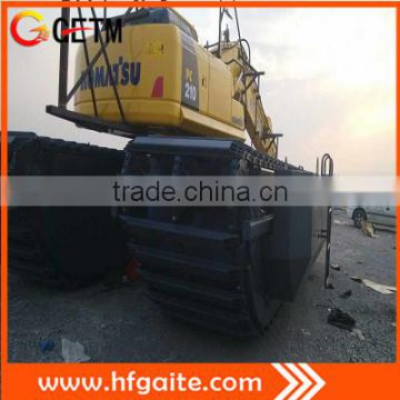 Amphibious excavator for pipieline project