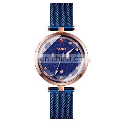 Luxury SKMEI 9215 japan quartz watch diamond dial water resistant watch ladies stylish women elegant watch