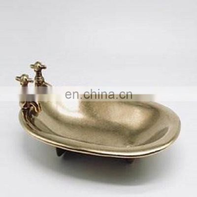 brass antique soap dish