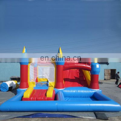 Super quality low price inflatable water slide with pool