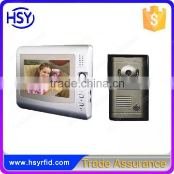 7inch monitor 6 LED lights CMOS CCD wireless video door phone