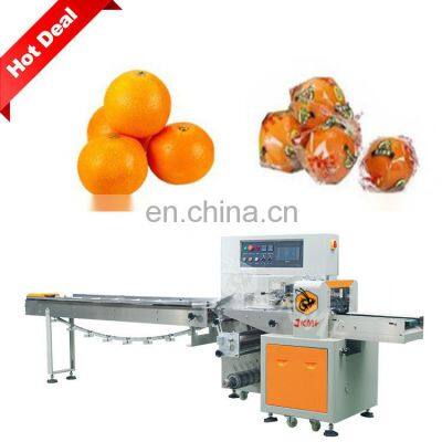 Hot selling Automatic Feeding Orange Pillow Wrapping Machine Tangerine Packaging Machine