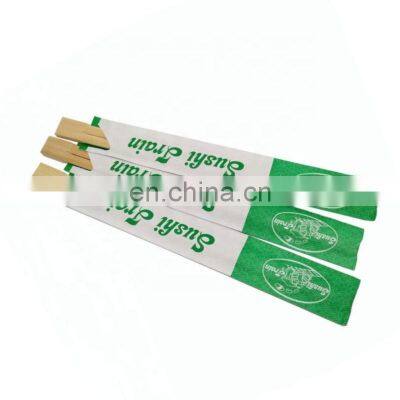 Disposable Natural Bamboo Chopsticks With Various Printing Open Paper Sleeve