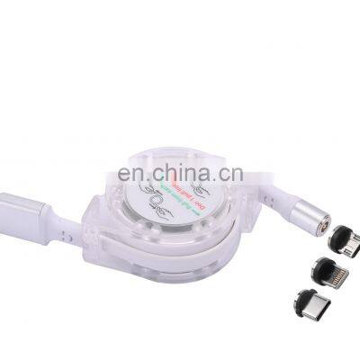 Hot Sale New Retractable 3 In 1 USB Magnetic Charging Cable For Mobile Phone Cable Ios/Type-C/Android photo-5