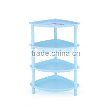 High Quality 4 Layer Triangle Bathroom Shelf Plastic Storage Rack