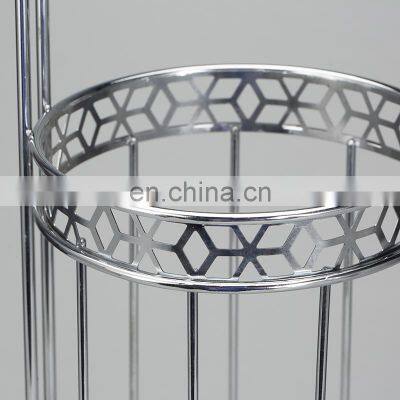 OEM Diamond Series Bathroom Metal Vertical Standing Paper Dispenser Toilet Tissue Paper Roll Storage Shelf Toilet Paper Holder photo-4