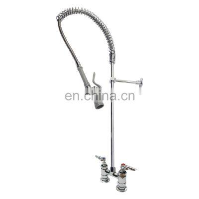 Center Deck Mount Pre Rinse  Long Height Double lever