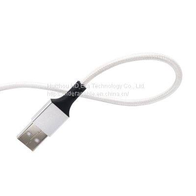 Free Sample Wholesale Braided Iphone Cable 1m 3ft USB To Lightning Cable For Iphone Charger Cable HD9020
