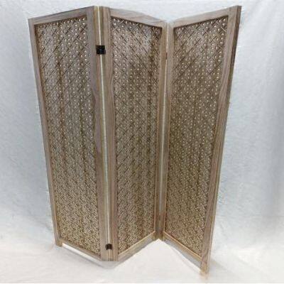 Decorative Wooden Panel Chinese Ancient Style Room Divider for Home Office Artistic Partition Wall Screen for Living Room