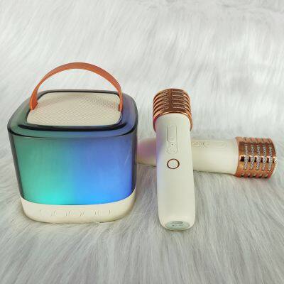 Portable Bluetooth Speaker Set for Birthday Party Home KTV, Handheld Karaoke Speaker with Microphone Toy Gift for Boys Girls