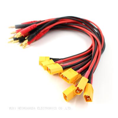 XT60 male female to 4mm banana plug RC power charging cables charger adapter cable