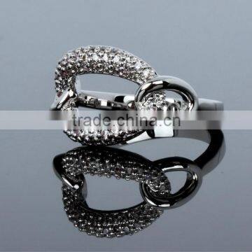 Top Quality Dongguan Factory White Gold Plated CZ Simple Fashion Jewelry Nice Ring photo-6