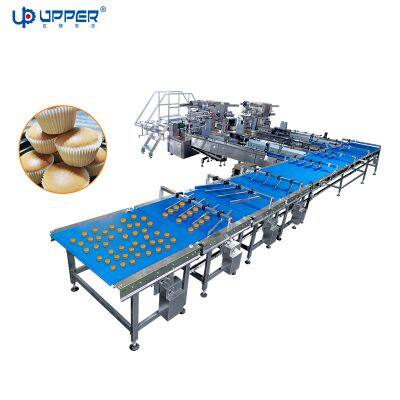 Cupcake one to four  feeding and packaging line