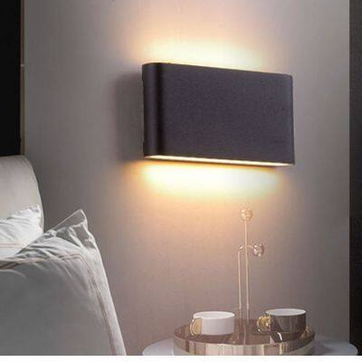 Modern Minimalist LED Wall Lamp Outdoor Waterproof Courtyard Corridor Ultra-thin Living Room Bedroom Bedside Dual Head Wall Lamp